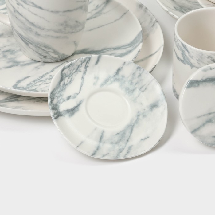 Набор тарелок десертных фафрфоровых Magistro Real Marble, d=21 см, 2 шт Набор тарелок десертных фафрфоровых Magistro Real Marble, d=21 см, 2 шт