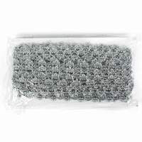 Тесьма серебро &laquo;Петельки&raquo; с трилистниками, ширина 2,7, намотка 10 м