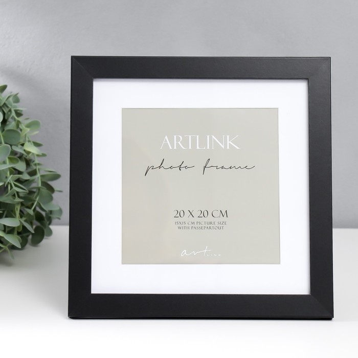 Фоторамка МДФ Фоторамка МДФ "Ellis" 20х20 см с паспарту, чёрный