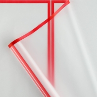 Плёнка для цветов матовая упаковочная &laquo;Кайма&raquo; красная 0,5х9 м