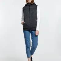 Жилет с капюшоном унисекс Gotland, черный, размер L