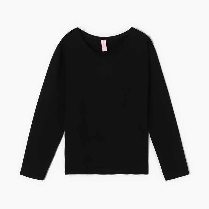 Лонгслив для девочки, цвет чёрный, рост 152 см Лонгслив для девочки, цвет чёрный, рост 152 см