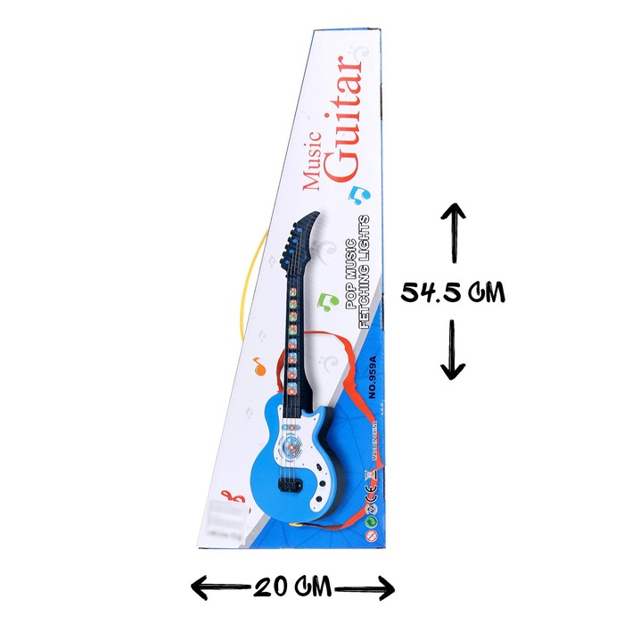 Гитара «Рок-гитарист», световые, звуковые эффекты, работает от батареек Гитара «Рок-гитарист», световые, звуковые эффекты, работает от батареек