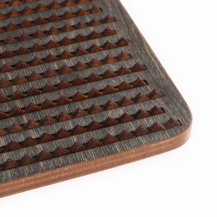 Садху, доска с гвоздями из дерева, для йоги Садху, доска с гвоздями из дерева, для йоги "Слон", для начинающих, шаг 8 мм, 14 х 30 см