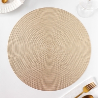 Салфетки сервировочные на стол Доляна &laquo;Тринити&raquo;, d=38 см, 4 шт, цвет золото