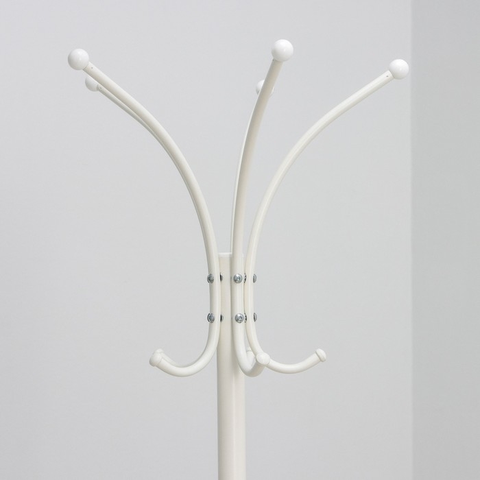 Вешалка напольная &laquo;Корона&raquo;, разборная, цвет белый