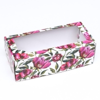 Коробка самосборная, с окном, "Акварельные цветы" 16 х 35 х 12 см набор 5 шт Коробка самосборная, с окном, "Акварельные цветы" 16 х 35 х 12 см набор 5 шт