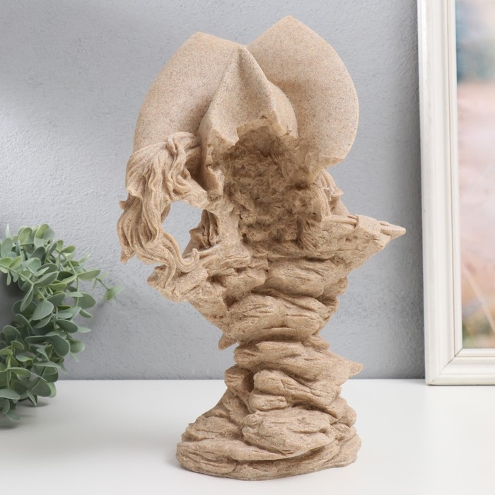 Сувенир полистоун бюст Сувенир полистоун бюст "Пират в шляпе с кинжалом" песочный 13х18х32 см