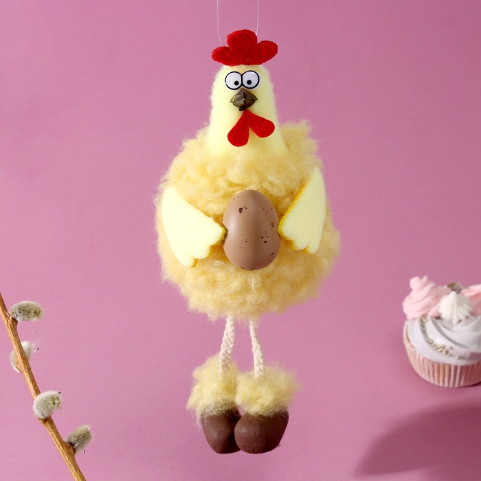 Мягкая игрушка «Петушок» на подвесе, 16 см, цвет МИКС Мягкая игрушка «Петушок» на подвесе, 16 см, цвет МИКС