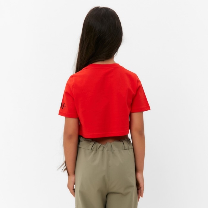 Футболка детская укороченная &laquo;ММ&raquo; Минни Маус, цвет красный