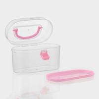 Органайзер для хранения со вставкой, 12×7,5×7,5 см, цвет розовый Органайзер для хранения со вставкой, 12×7,5×7,5 см, цвет розовый