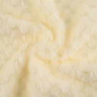 Лоскут плюш &laquo;Соты&raquo;, 50 &times; 50 см, 220 г/м, цвет молочный №1