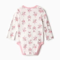 Боди детский, цвет белый/зайчики, рост 68 см