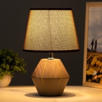 Настольная лампа "Амандин" E14 40Вт коричневый-золото 23х23х35 см RISALUX