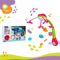 Мобиль музыкальный на кроватку &laquo;Яркие птички&raquo;, с ночником + пульт, цвет МИКС