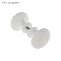 Ручка дверная пластмассовая, d=65, белая с узором Ручка дверная пластмассовая, d=65, белая с узором