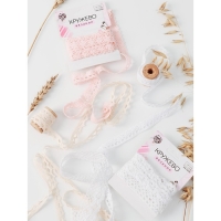 Кружево вязаное, 27 ± 3 мм × 2,7 ± 0,5 м, цвет белый Кружево вязаное, 27 ± 3 мм × 2,7 ± 0,5 м, цвет белый