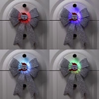 Световой бант "Снеговик бантик" 24x32 см, 1 LED, батарейки LR44x2 (в комплекте), мерцание, свечение мульти Световой бант "Снеговик бантик" 24x32 см, 1 LED, батарейки LR44x2 (в комплекте), мерцание, свечение мульти