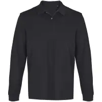 Рубашка поло унисекс с длинным рукавом Pacific LSL, черная, размер XL