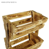 Стеллаж деревянный, 54×50×100см, обожжённый Стеллаж деревянный, 54×50×100см, обожжённый