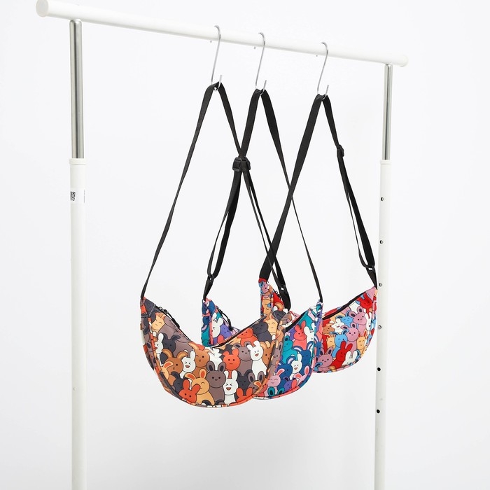 Сумка молодёжная на молнии, цвет разноцветный/розовый Сумка молодёжная на молнии, цвет разноцветный/розовый