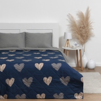 Покрывало LoveLife 1,5 сп Golden hearts 150*210&plusmn;5см, микрофайбер, 100% п/э