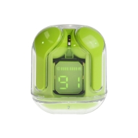 Наушники беспроводные Air31, TWS, вакуумные, BT 5.0, 45/230 мАч, прозрачные, зелёные