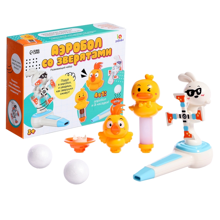 Развивающий набор «Аэробол со зверятами», 4в1, 3+ Развивающий набор «Аэробол со зверятами», 4в1, 3+