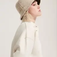 Панама Bucket двусторонняя, темно-серая с бежевым, размер S/M