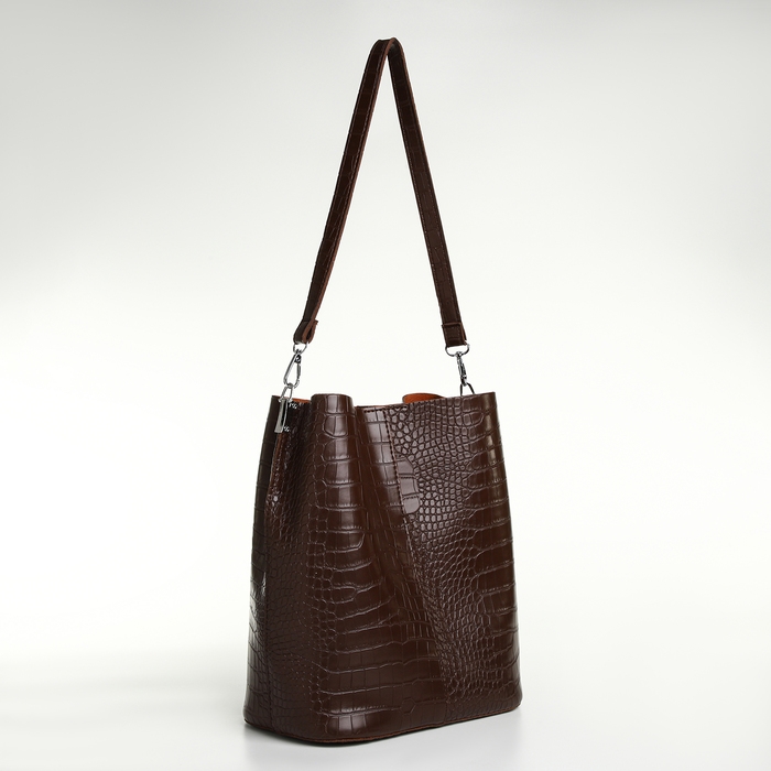 Сумка женская на магните TEXTURA, средний размер, цвет коричневый Сумка женская на магните TEXTURA, средний размер, цвет коричневый