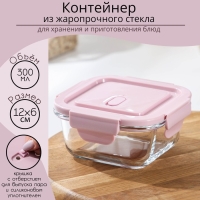 Контейнер из жаропрочного стекла с крышкой Cook and Freeze, 300 мл, 12×6 см, цвет МИКС Контейнер из жаропрочного стекла с крышкой Cook and Freeze, 300 мл, 12×6 см, цвет МИКС