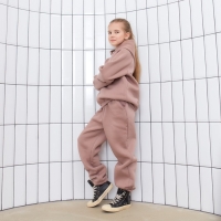 Брюки для девочки MINAKU: Basic Line KIDS, цвет тёмно-бежевый, рост 128 Брюки для девочки MINAKU: Basic Line KIDS, цвет тёмно-бежевый, рост 128