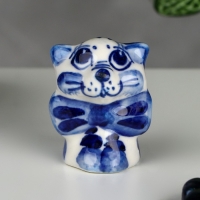 Сувенир &laquo;Кот с бантом&raquo;, 3,5 см, гжель