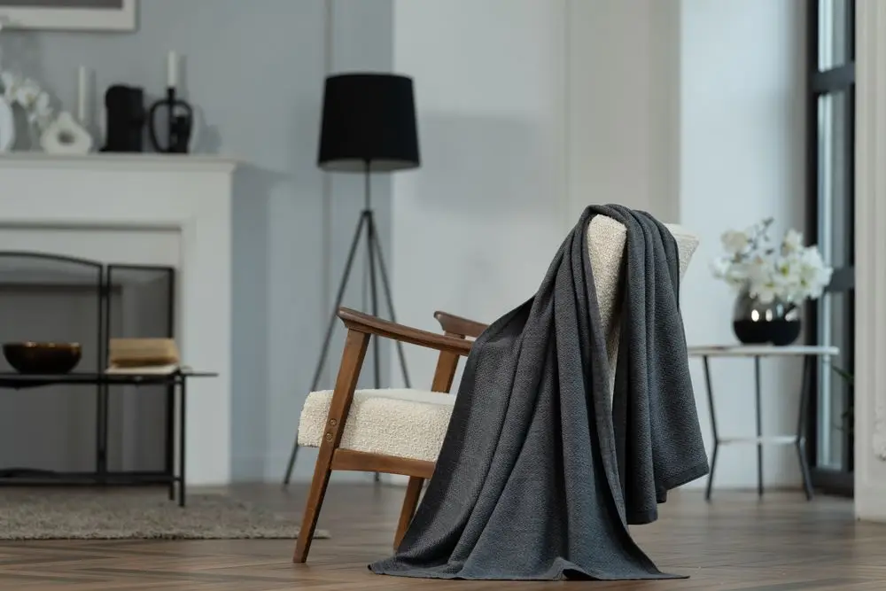 Плед Ornato, серый (кварцевый меланж)