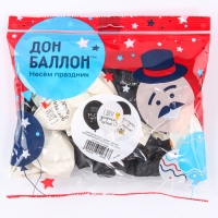 Шар латексный 12" &laquo;СДР&raquo;, набор 25 шт., 2 ст., МИКС