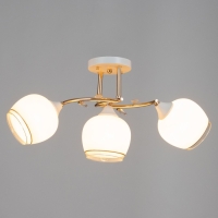 Люстра потолочная Кимберли 3хE27 40Вт Золото, белый Люстра потолочная Кимберли 3хE27 40Вт Золото, белый