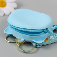 Брелок кошелёк с карабином, ремешком силикон "Котёнок лунный" 3,2х8,3х7,3 см Брелок кошелёк с карабином, ремешком силикон "Котёнок лунный" 3,2х8,3х7,3 см