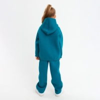 Костюм детский (худи, брюки) MINAKU: Basic Line KIDS, oversize, цвет изумруд, рост 140
