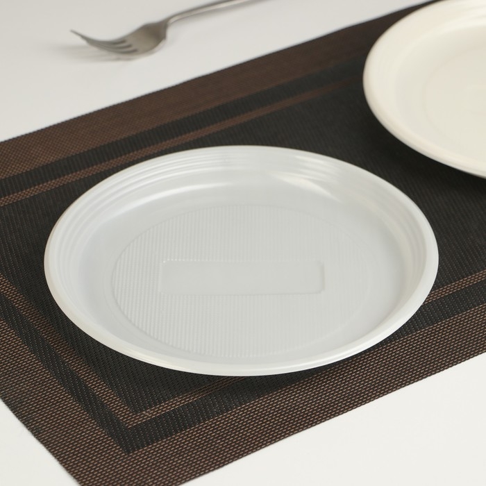 Набор пластиковой одноразовой посуды на 6 персон &laquo;Шашлычный №3&raquo;, цвет белый