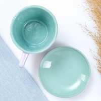 Чайная пара "Ностальгия №2" 0,2л / 9х7см + блюдце 9см, лаванда Чайная пара "Ностальгия №2" 0,2л / 9х7см + блюдце 9см, лаванда