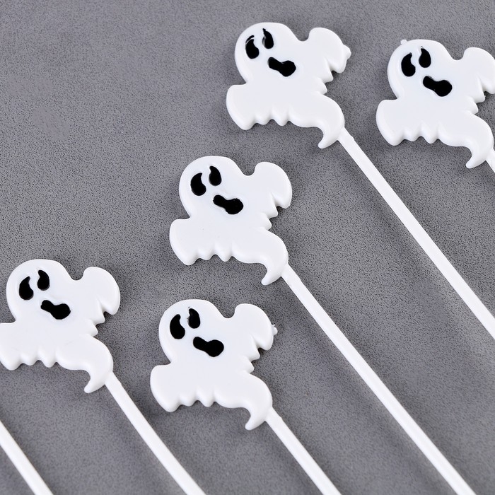 Шпажки «Привидение», в наборе 12 шт., цвет белый Шпажки «Привидение», в наборе 12 шт., цвет белый