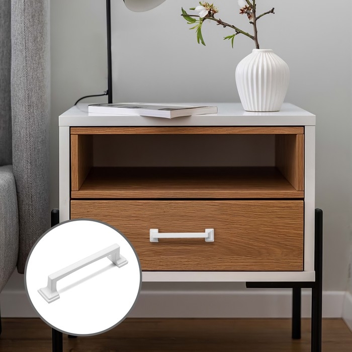 Ручка-скоба CAPPIO RSC038, цинк, м/о 96 мм, цвет белый Ручка-скоба CAPPIO RSC038, цинк, м/о 96 мм, цвет белый