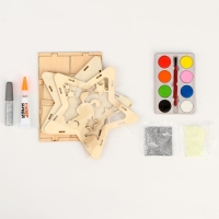 Новогодняя роспись по дереву «Новый год! Зайка» со светящимся песком Новогодняя роспись по дереву «Новый год! Зайка» со светящимся песком