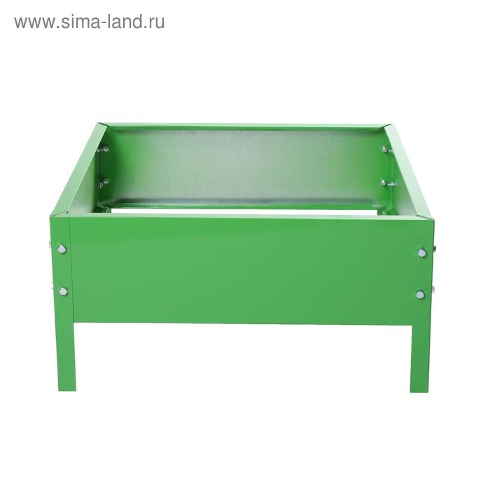 Клумба оцинкованная, 50 &times; 50 &times; 15 см, ярко-зелёная, Greengo