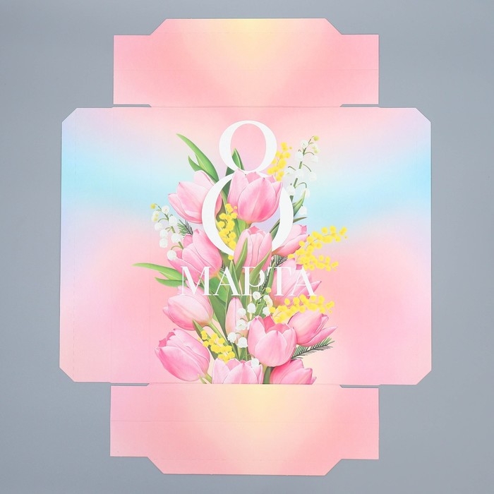 Коробка подарочная складная, упаковка, «8 марта», 30 х 20 х 9 см Коробка подарочная складная, упаковка, «8 марта», 30 х 20 х 9 см