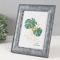 Фоторамка пластик 13х18 см "Плетение" тёмно-серая с полосатой обводкой 22,7х17,7х1 см Фоторамка пластик 13х18 см "Плетение" тёмно-серая с полосатой обводкой 22,7х17,7х1 см