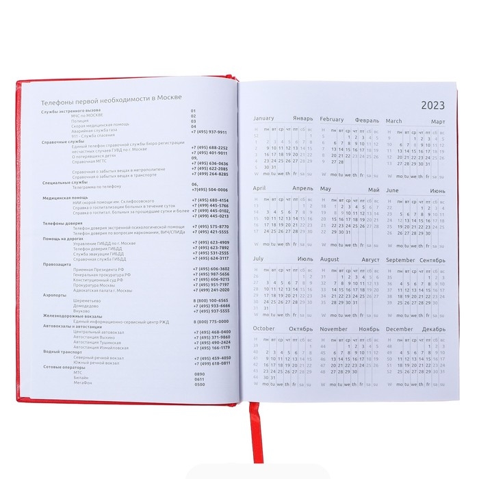 Ежедневник датированный 2024 года, А5, 176 листов, Attomex.Orion, обложка бумвинил, ляссе, блок 70 г/м2, красный Ежедневник датированный 2024 года, А5, 176 листов, Attomex.Orion, обложка бумвинил, ляссе, блок 70 г/м2, красный