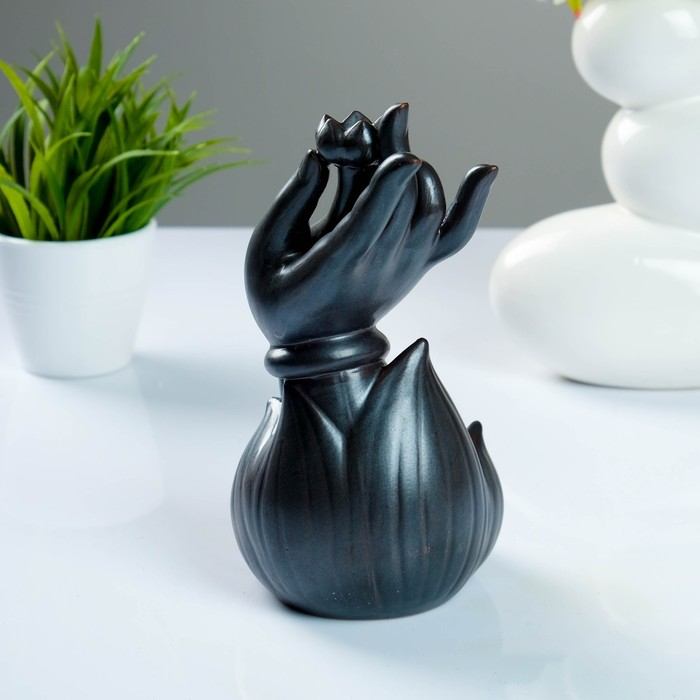 Подставка для благовоний Подставка для благовоний "Лотос в руке" 10х10х23см