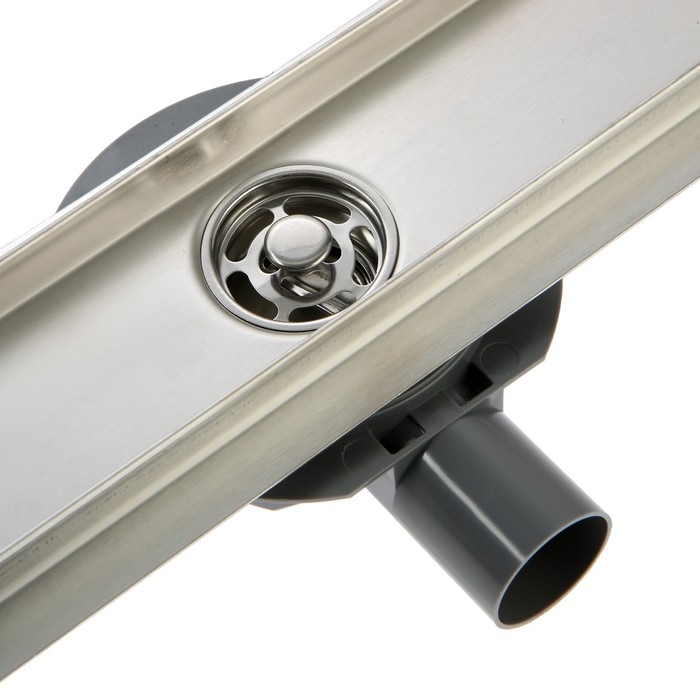 Трап ZEIN engr, c флaнцeм свободного вращ 360&deg;, 7*100 см, d=40/50 мм, нерж сталь, сатин