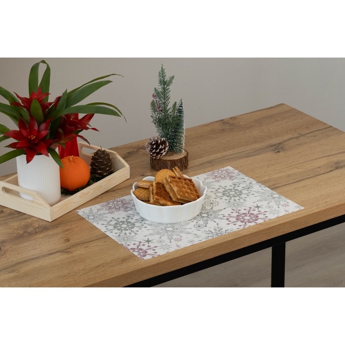 Салфетки новогодние на стол Доляна &laquo;Новый Год&raquo;, 4 шт, сервировочная, 45&times;30 см